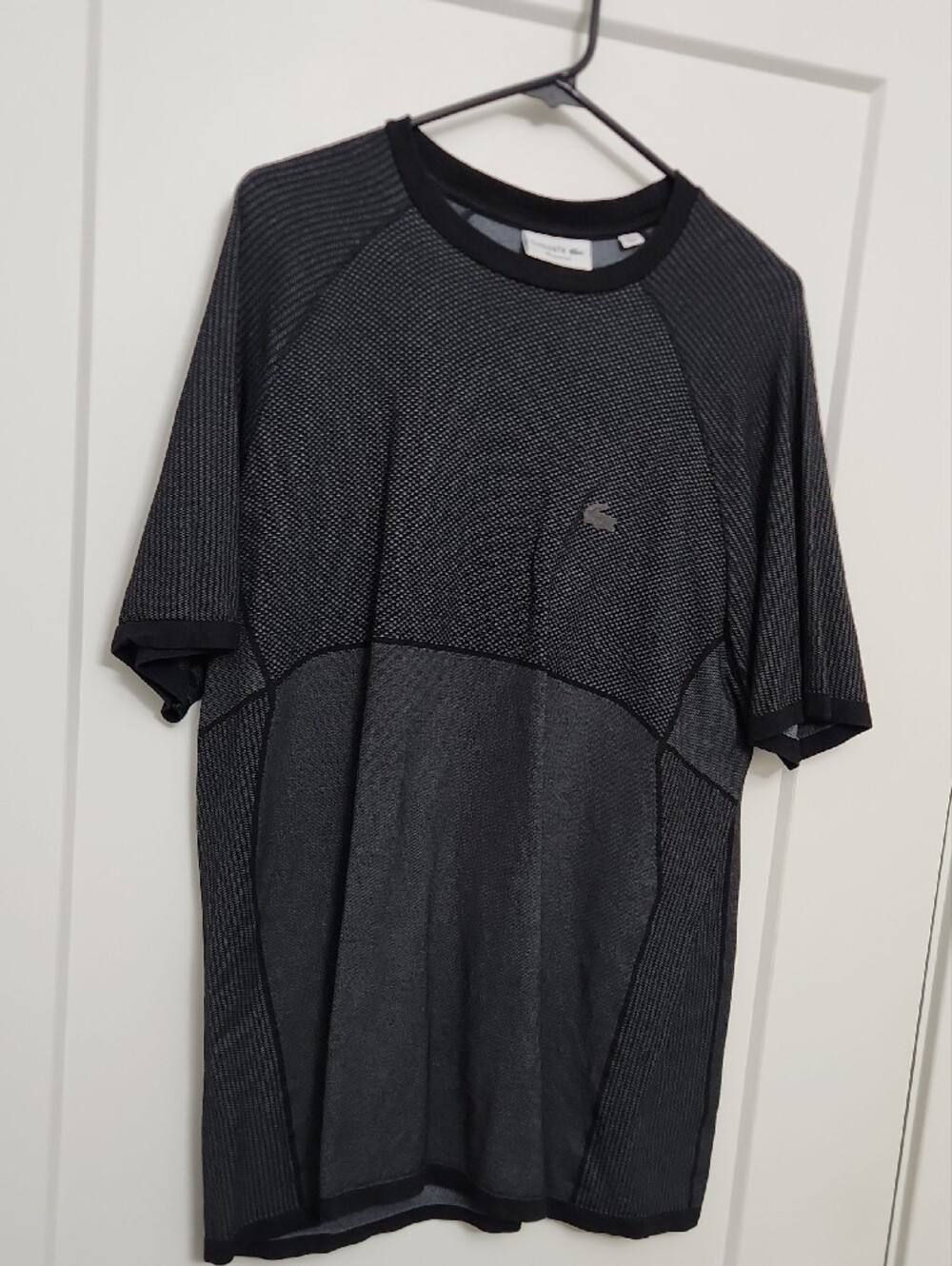 Lacoste Men's Short-Sleeve Crew Shirt in Charcoal Gray - Picture 4 of 7